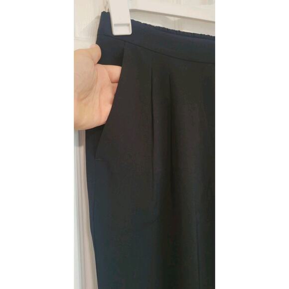 Ministry Of Supply Swift Drape Pant Womens Sz 2 Front Straight Leg Classic Black - Picture 2 of 5